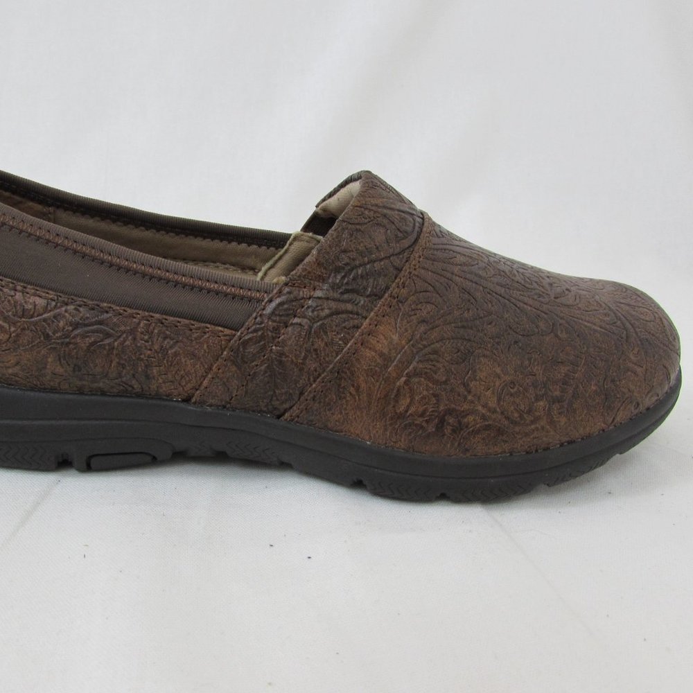 Kim Rogers Elmay Embossed Brown Clogs 6W
